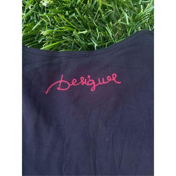 Desigual black and floral dress size large - Picture 5 of 5